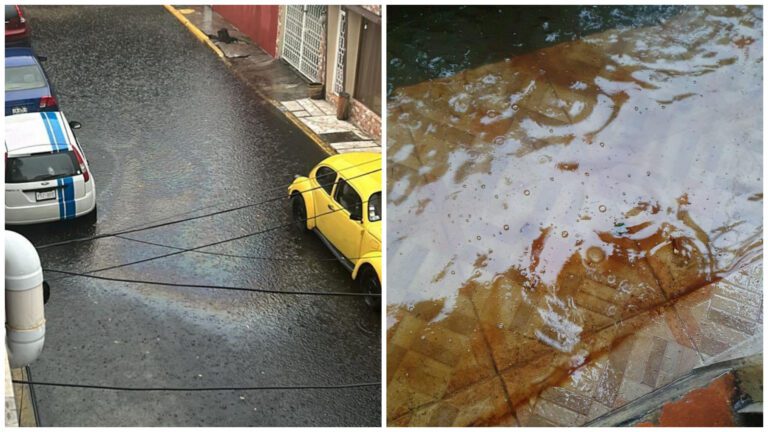 Otra vez alertan brote de hidrocarburo de las coladeras en la colonia CTM Aragón, GAM