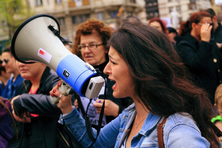 manifestante, protesta, manifestación