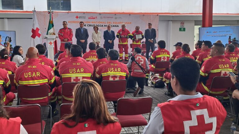 Equipo USAR de la Cruz Roja Mexicana obtiene certificación para búsqueda y rescate en estructuras “Nivel Pesado”