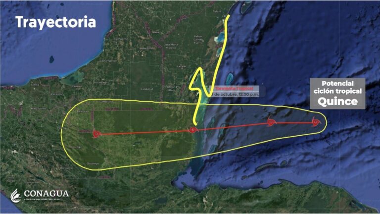 Alerta en el sureste por posible formación de tormenta “Nadine”; tocaría tierra este sábado por la mañana