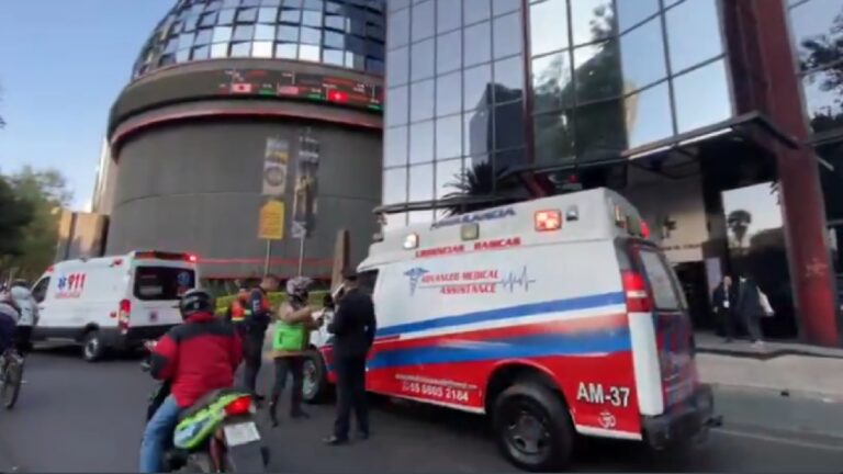 Trabajador de limpieza cayó de la cúpula de la BMV; fue hospitalizado