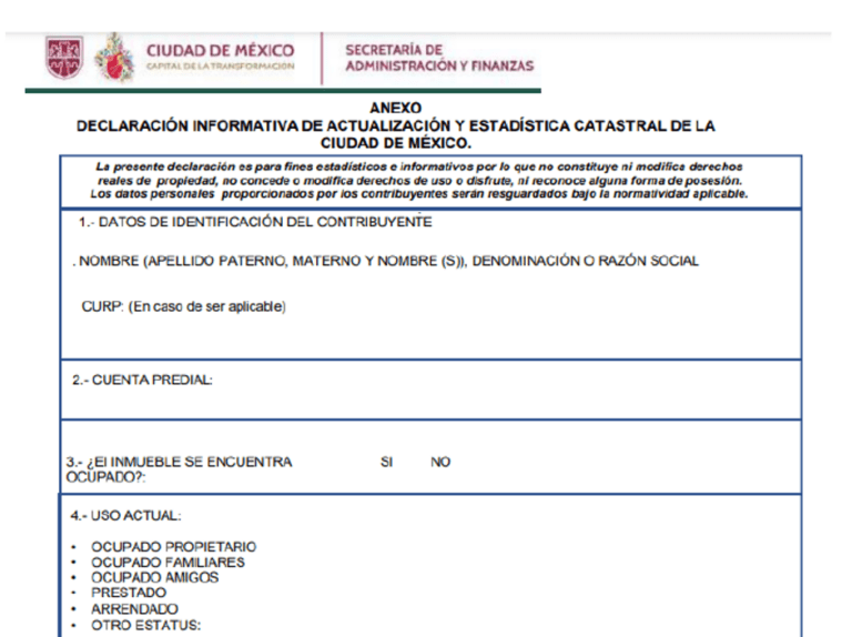 Reforma al Código Fiscal de CDMX: Declaración informativa sobre tus inmuebles
