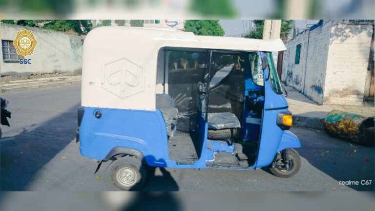 Detienen en Tláhuac a hombre con discapacidad motriz por asaltar en su mototaxi