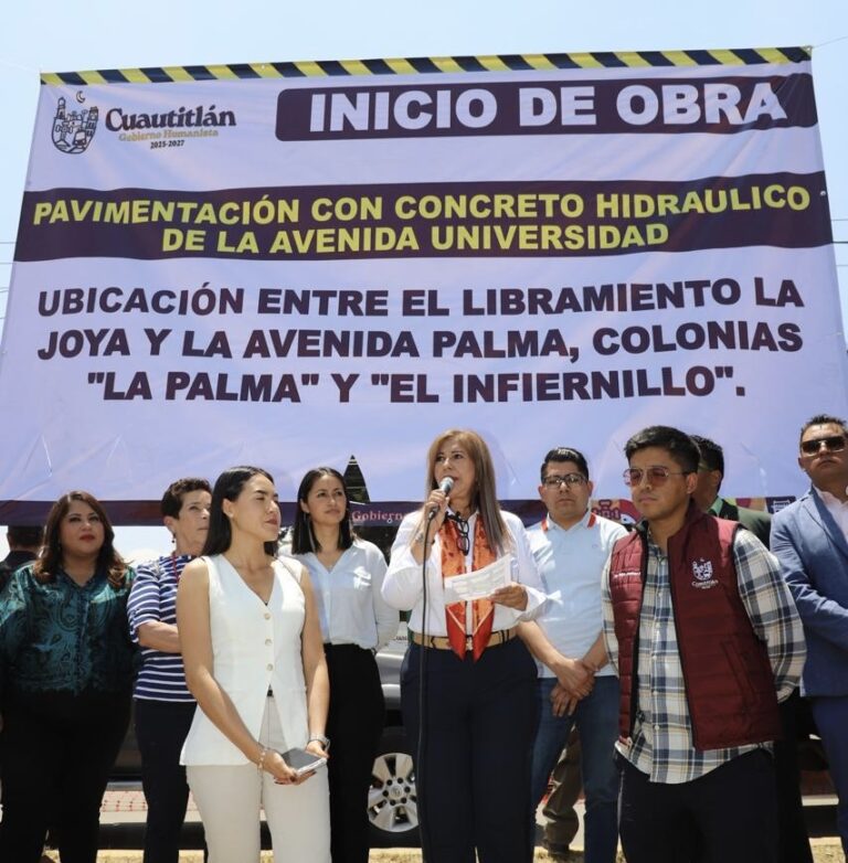 En Cuautitlán inicia la pavimentación con concreto hidráulico en diversas vialidades