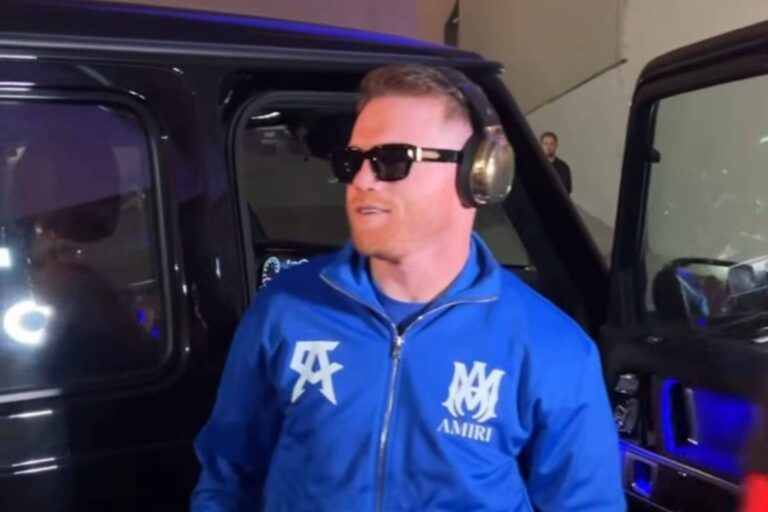 Canelo Álvarez y William Scull llegan a la ANB Arena para su pelea