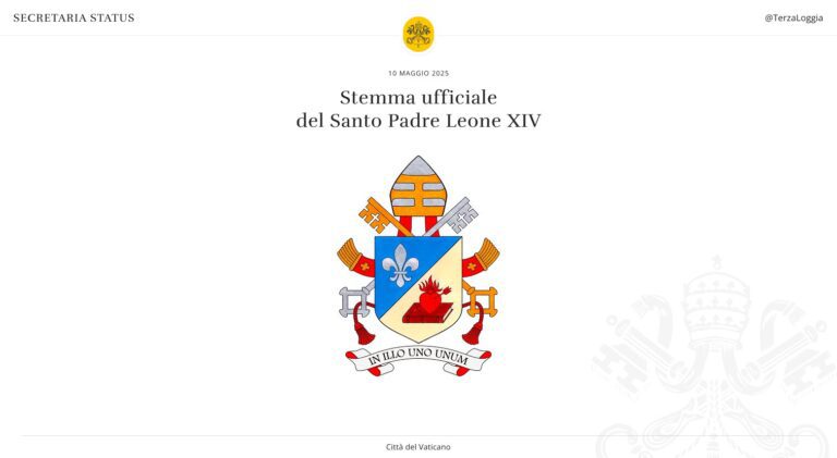 Revelan el escudo y lema del Papa León XIV