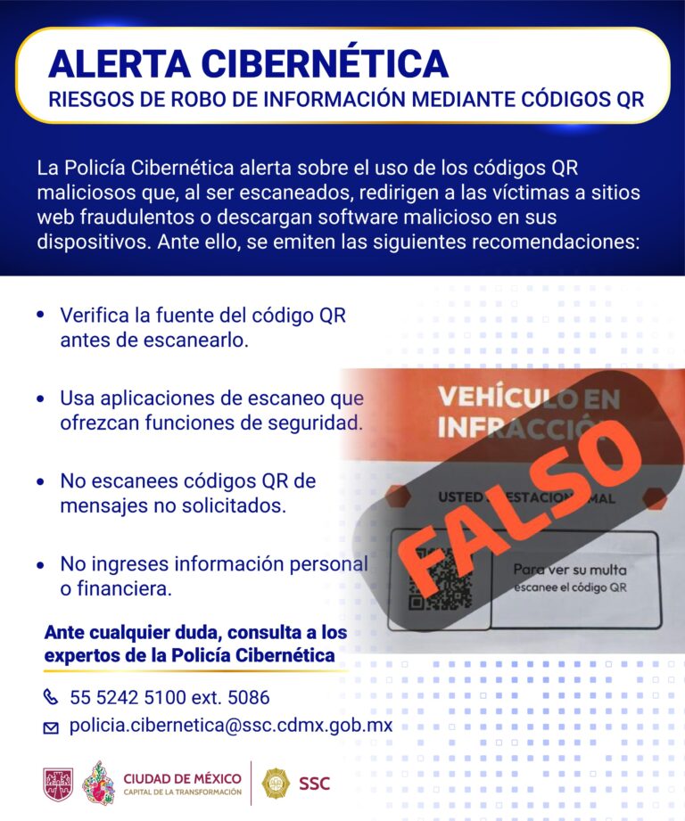 SSC advierte sobre los peligros de escanear códigos QR