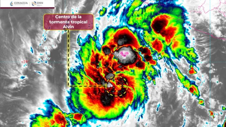 Se formó la tormenta “Alvin” en el Pacífico: estos serán sus efectos en las próximas horas