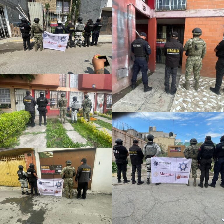 Policía de Ecatepec y Marina participan en recuperación de seis inmuebles