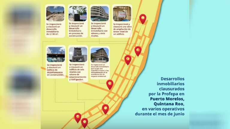 Profepa clausura construcción de siete edificios en zona costera de Quintana Roo