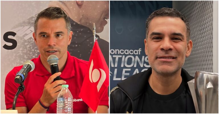 Javier Saviola y Rafa Márquez, exfutbolistas. Foto: Arturo Sanguino/ACIR Deportes