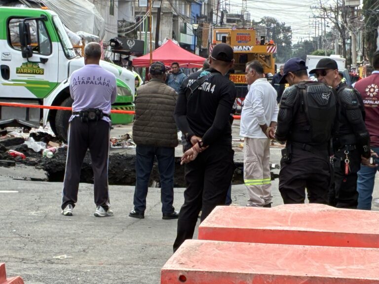 Inician este lunes trabajos para reparar el mega socavón en Iztapalapa