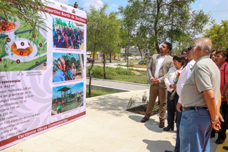 Inauguran obra de la recuperación del Bordo de Xochiaca