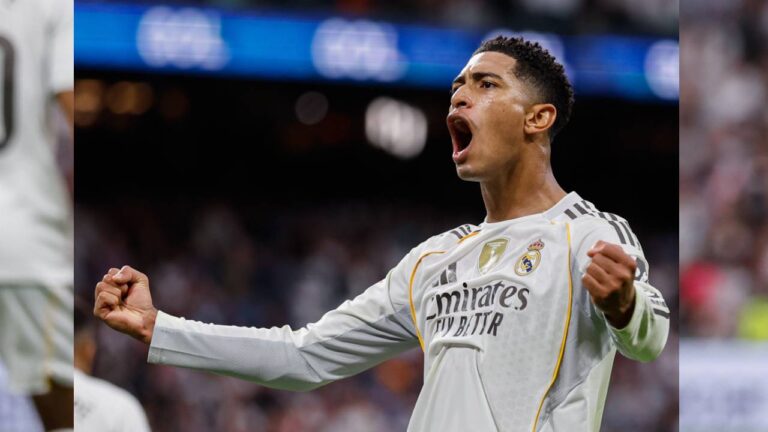 Bellingham festeja gol con el Real Madrid FOTO: X: @realmadrid