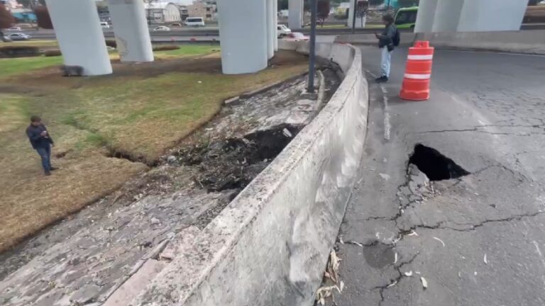 Socavón de 2 metros de profundidad obliga cierre indefinido en bajo puente de La Concordia