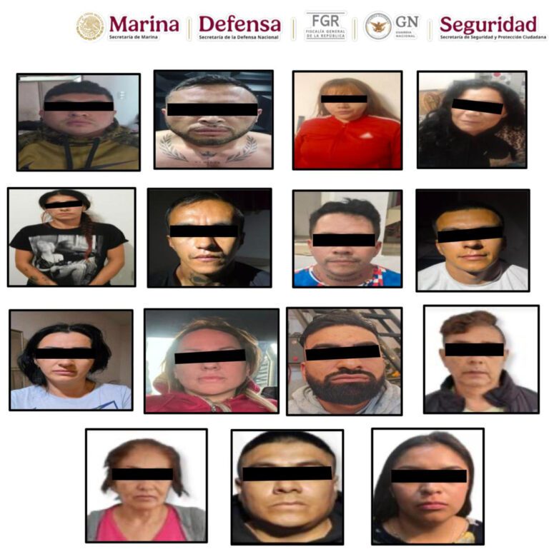 Agentes federales detienen a 15 integrantes de la delincuencia organizada