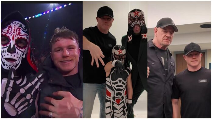Canelo Álvarez se encuentra con Penta 0 Miedo, La Parka y Undertaker en fun