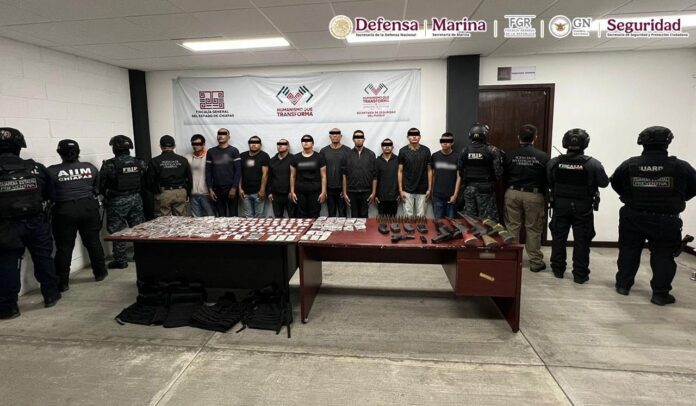 GS detienen a 12 integrantes del CJNG