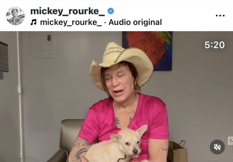 Mikey Rouke pidió a sus fans que le ayudaran a recaudar 100 mil dólares