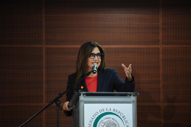 Alejandra Barrales en el Senado