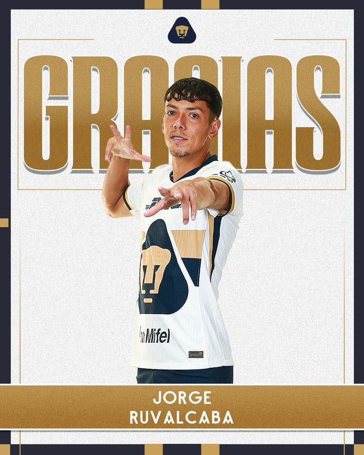 OFICIAL. Jorge Ruvalcaba sale de Pumas rumbo a la MLS