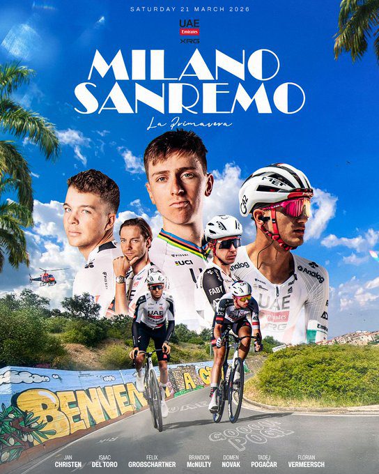 Pogacar: “Me encantaría ganar la Milán San Remo”