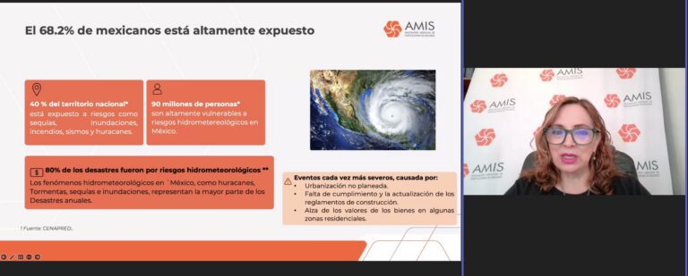 El 68% de los mexicanos está altamente expuestos a riesgos naturales como huracanes, sequías, inundaciones o terremotos: AMIS