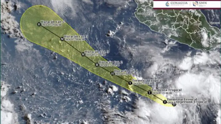 Depresión tropical Siete-E evoluciona en el Pacífico y se perfila como el ciclón “Genevieve”