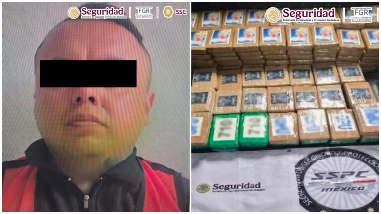Detienen a hombre con 217 kilos de cocaína en la México-Cuernavaca