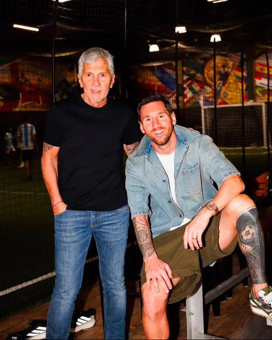 Leo Messi y su padre Jorge Messi. Foto: IG: @leomessi