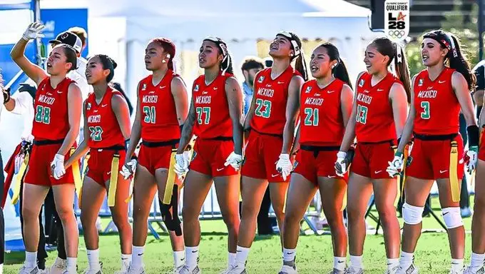 Selección Mexicana Femenil de Flag Football. Foto: X: @OlimpismoMex