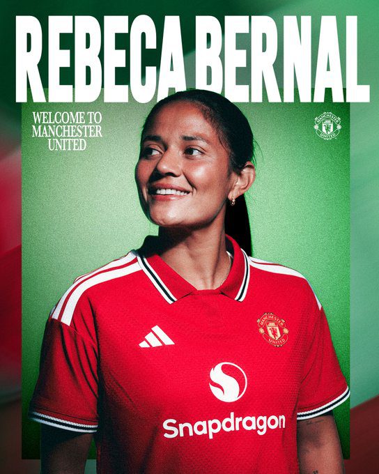Rebeca Bernal, Manchester United. Foto: X: @ManUtdWomen
