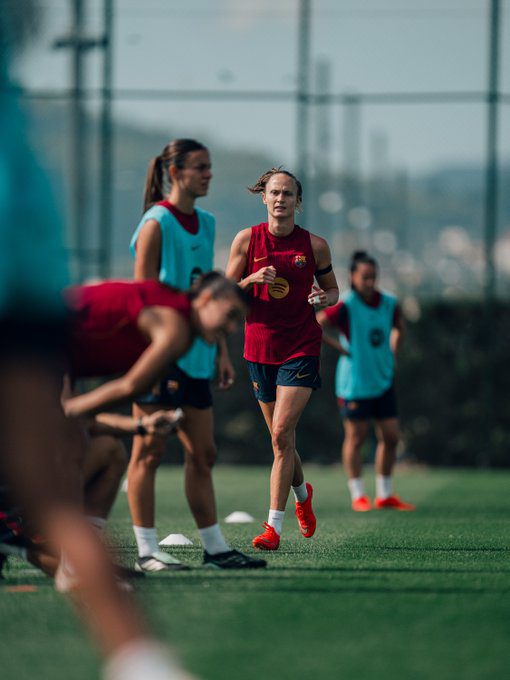 FC Barcelona Femení en entrenamiento. Foto: X: @FCBfemeni
