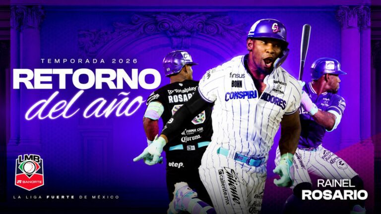Rainel Rosario. Retorno del Año 2026. Liga Mexicana de Beisbol (LMB). Foto: Cortesía LMB