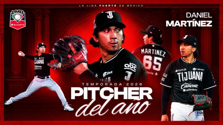 Daniel Martínez, Pitcher del Año 2026 de la LMB. Foto: Cortesía LMB