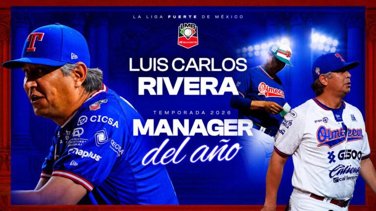 Luis Carlos Rivera, Mánager del Año 2026 en la LMB. Foto: Cortesía LMB